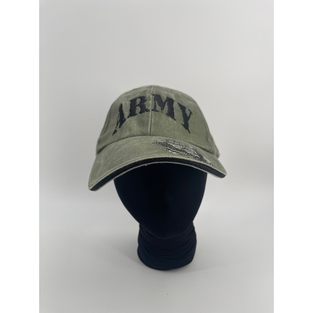 👉 Army Military Hat Olive Green Cap Eagle Crest Adjustable Strapback‎